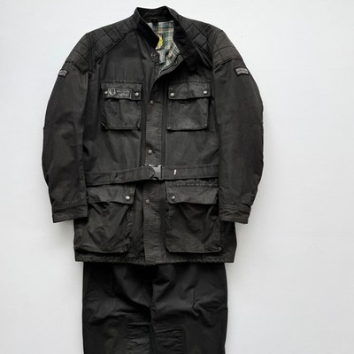 1990s Vintage Belstaff 'Driza-Bone' Trialmaster Waxed Suit Jacket