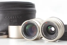 2 Lens [ MINT w/ Case Hood ] Contax Carl Zeiss 28mm + 90mm For G1 G2 From JAPAN