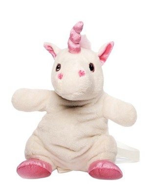 Inware Einhorn-Rucksack weiß-pink 35 cm Plüscheinhorn Plüschrucksack