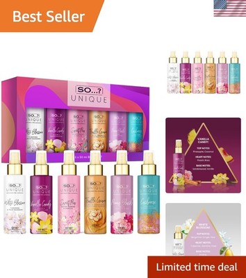 Cruelty-Free Body Mist Gift Set - 6 Long-Lasting Perfumes for Her