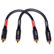 CESS-075-6i Heavy Duty Waterproof RCA Cable, Phono Male to Male 6 in 6 IN