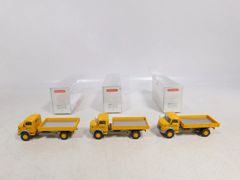 Pritschenkipper MB LAK 710 Mint Box 1:87 H0 3x 0895 03 33 #EG871-0,5 - Immagine 2 di 4