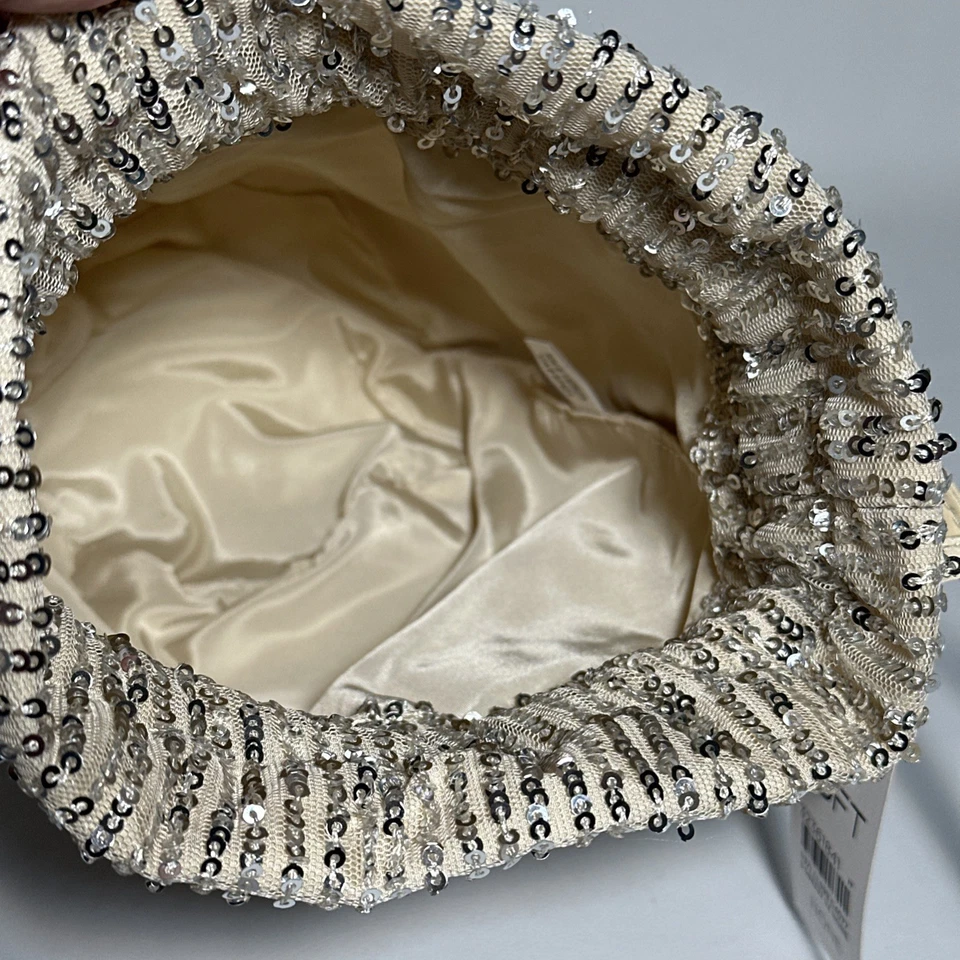 Cartera Loft Lentejuelas Cordón Crema Nueva con Etiquetas Fiesta Nunca Usada Foto 2 de 4