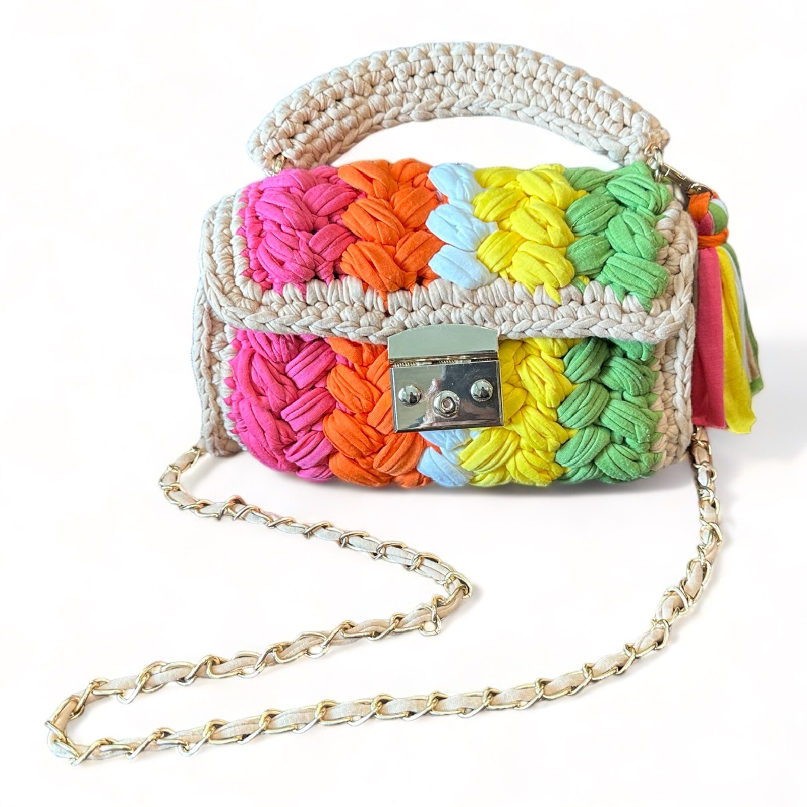 Handbag for Women, Handmade Crochet Wedding Party Purse, Crossbody Handbags-image