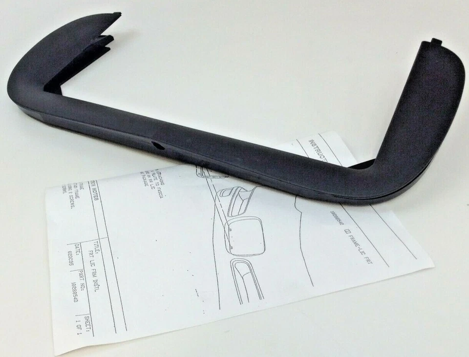 Chevrolet Corvette 1997-2004 marco delantero negro matrícula OEM 10288541 Foto 3 de 4