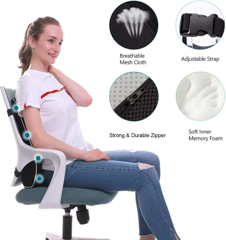 Lumbar Support Pillow for Office Chair Back Support Pillow Car Computer