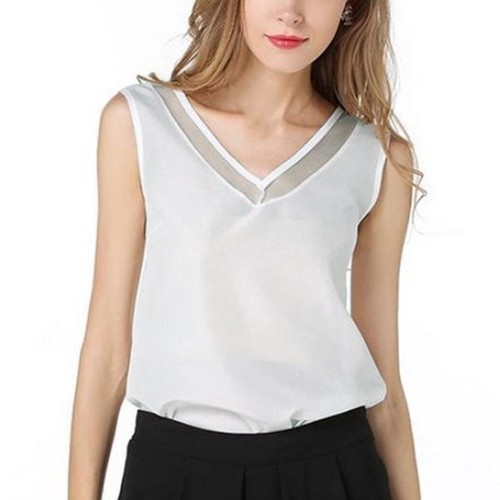 Womens Sleeveless Loose T Shirt Casual Vest Lady Summer Camisole Blouse Tops Tee - Picture 4 of 13