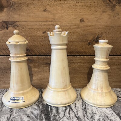 3 VINTAGE MCM KERAMIK CORONELLI CUNARDO SCHACHKARAFFEN MARIE BRIZARD. ITALIEN