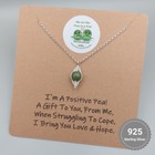 Positive Pea Necklace Sterling Silver Jade Pod Gift for Hope, Love & Friendship
