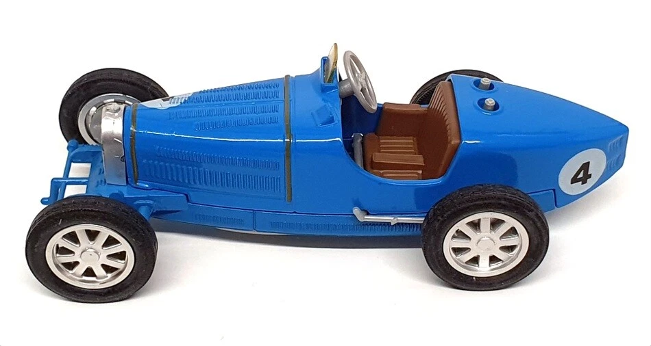 Matchbox 11cm Long Diecast Y11 - 1932 Bugatti Type 51 Race Car #4 - Blue - Image 4 of 4