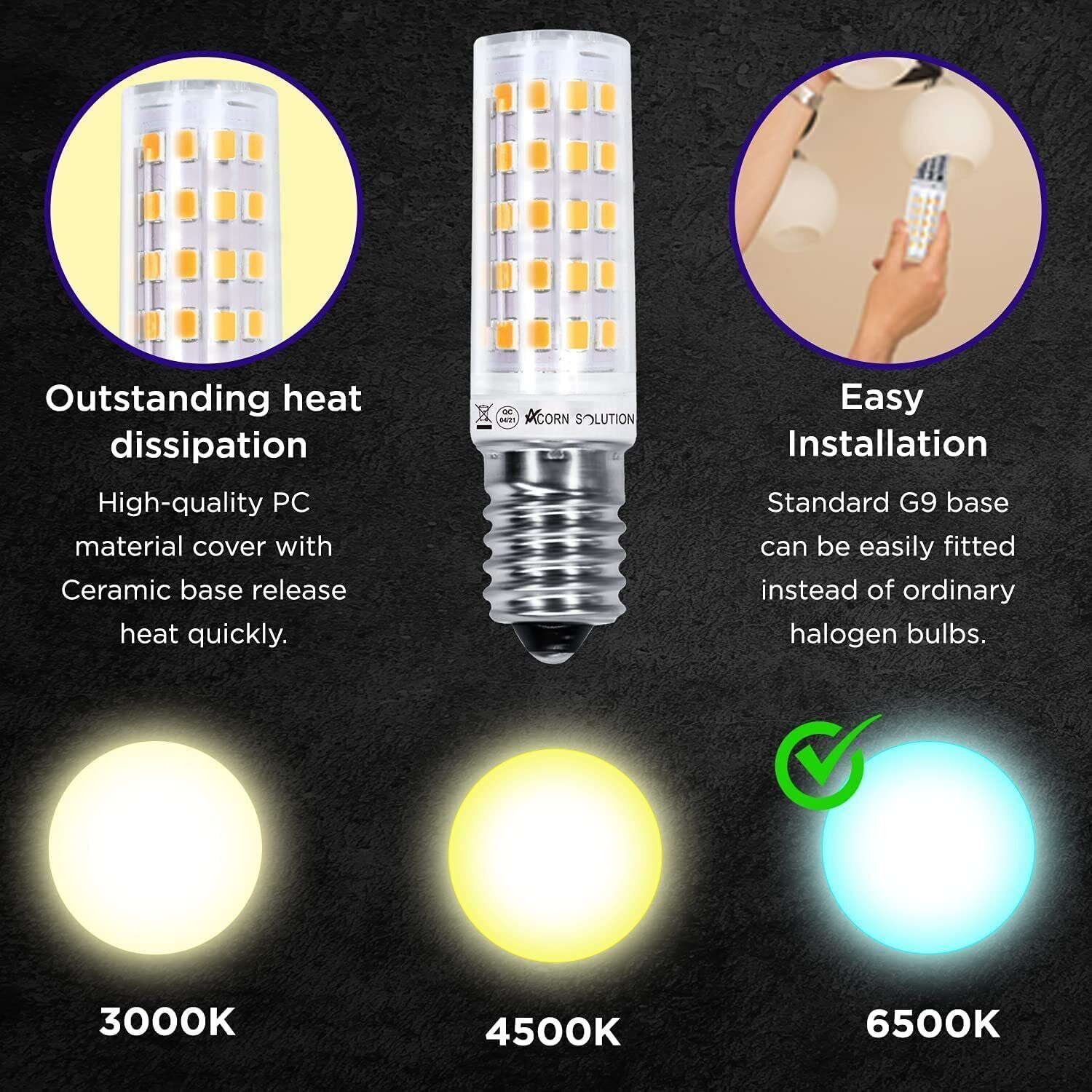 Bright 9W SMD G9 LED Corn Light Bulb – 110V AC, 360° Cold White, Super Bright