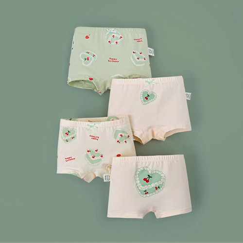 4-Pack Children Panties Girls' Underwear Soft Fit Cotton Boyshorts Boxer Briefs - Picture 31 of 40