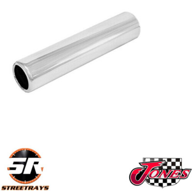 Jones JPT112 Weld-On Steel Chrome Plated 1.50'' Pencil Exhaust Tip