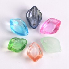 10pcs Flora Petal Shape 13x9mm Lampwork Crystal Glass Loose Pendants Beads Lot
