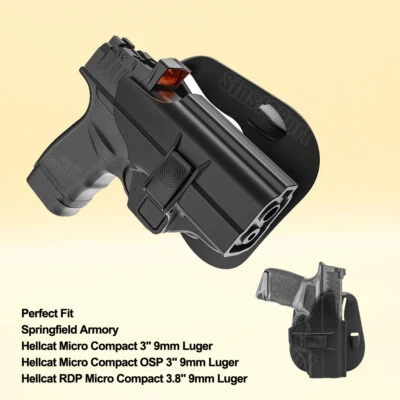 TEGE Hellcat Holster For Springfield Hellcat Micro OSP RDP OWB 9mm 3'' 3.8" Holder