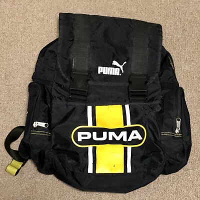 Vintage Puma Mens Backpack Evercat 90s Black