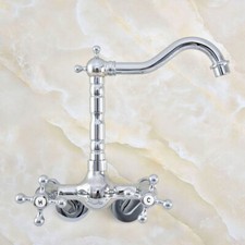 Chrome Brass Bathroom Kitchen Swivel Faucet Mixer Tap Adjusts From 3-3/8" sqg208