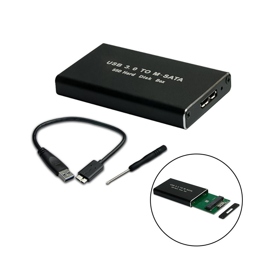mSATA SSD to USB External Enclosure ssd Converter Adapter Case Box  US