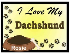 DACHSHUND PERSONALIZED I Love My Dachshund MAGNET