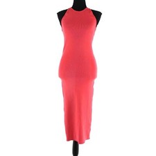 A.L.C. Marc Cotton Knit Slim Coral Racerback Midi Dress XS Sleeveless Bodycon