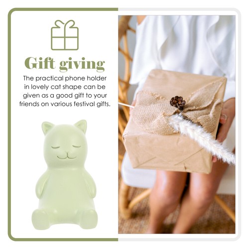Cat Tablet Holder Cartoon Neko Table Decor Desktop Phone Stand - 第 7/12 張圖片