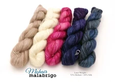 Mohair by Malabrigo - Mohair / Silk Yarn, Lace Weight - 10 COLORS