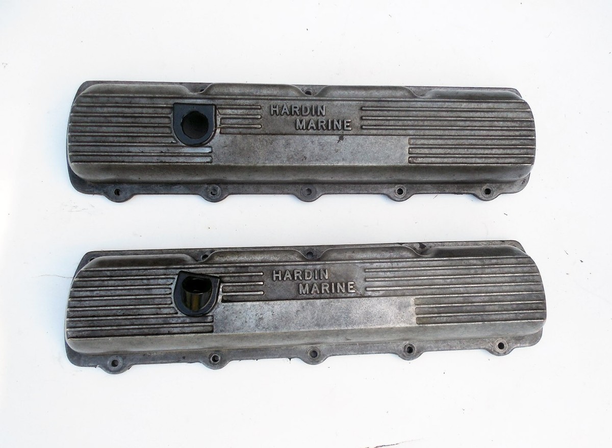 455 Oldsmobile Hardin Marine Cast Aluminum Valve Covers Mickey