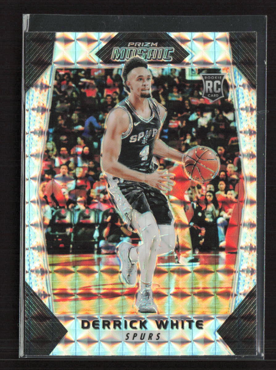 2017-18 Panini Mosaic #55 Derrick White Silver Prizm RC