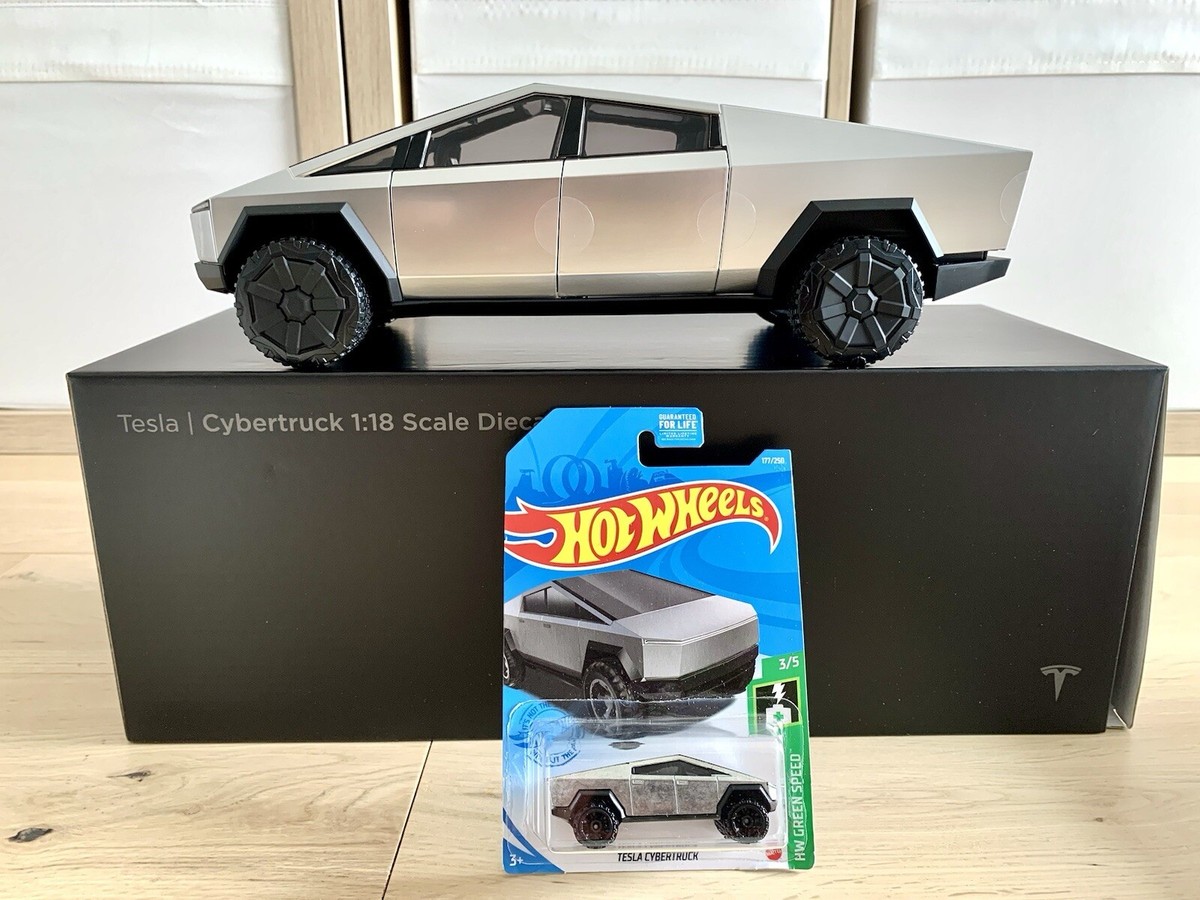 AUTHENTIC TESLA CYBERTRUCK DIECAST 1:18 RARE HOT WHEELS