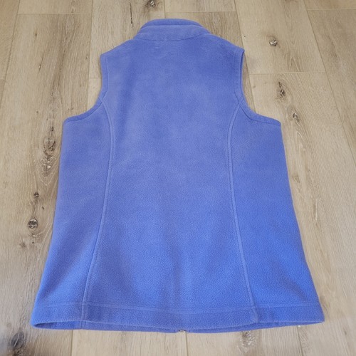 Youth Girls Kids Columbia Purple Fleece Sleeveless Vest Full Zip Up Sz Large - Picture 4 of 4