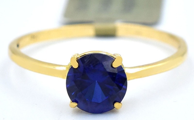 GENUINE 1.02 Cts BLUE SAPPHIRE RING 10K GOLD - Free Appraisal Service - NWT