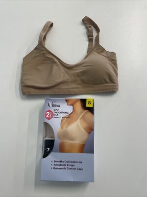 Felina Side Smoothing Bra 2-PACK Adjustable Straps NEW/OPENED/unfolded SMALL S