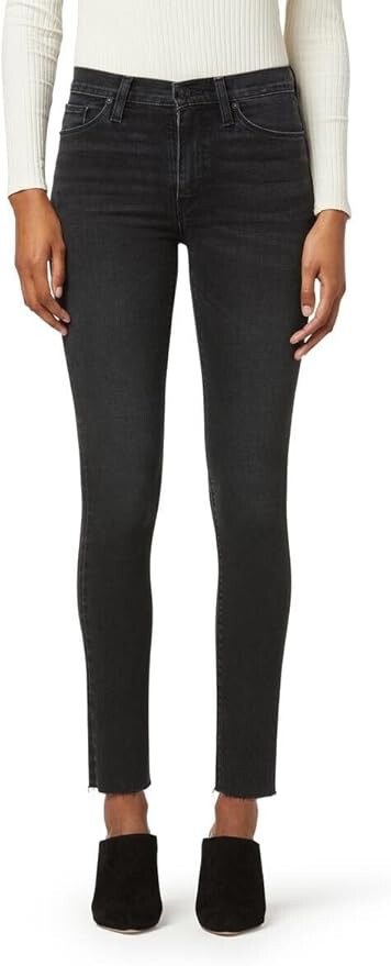 Hudson Barbara High Waist Super Skinny Ankle Jean Onyx Black size 30
