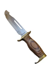 Timber Rattler Jungle Fury Bowie Fixed Blade Knife TR88 Wood- Leather Sheath New