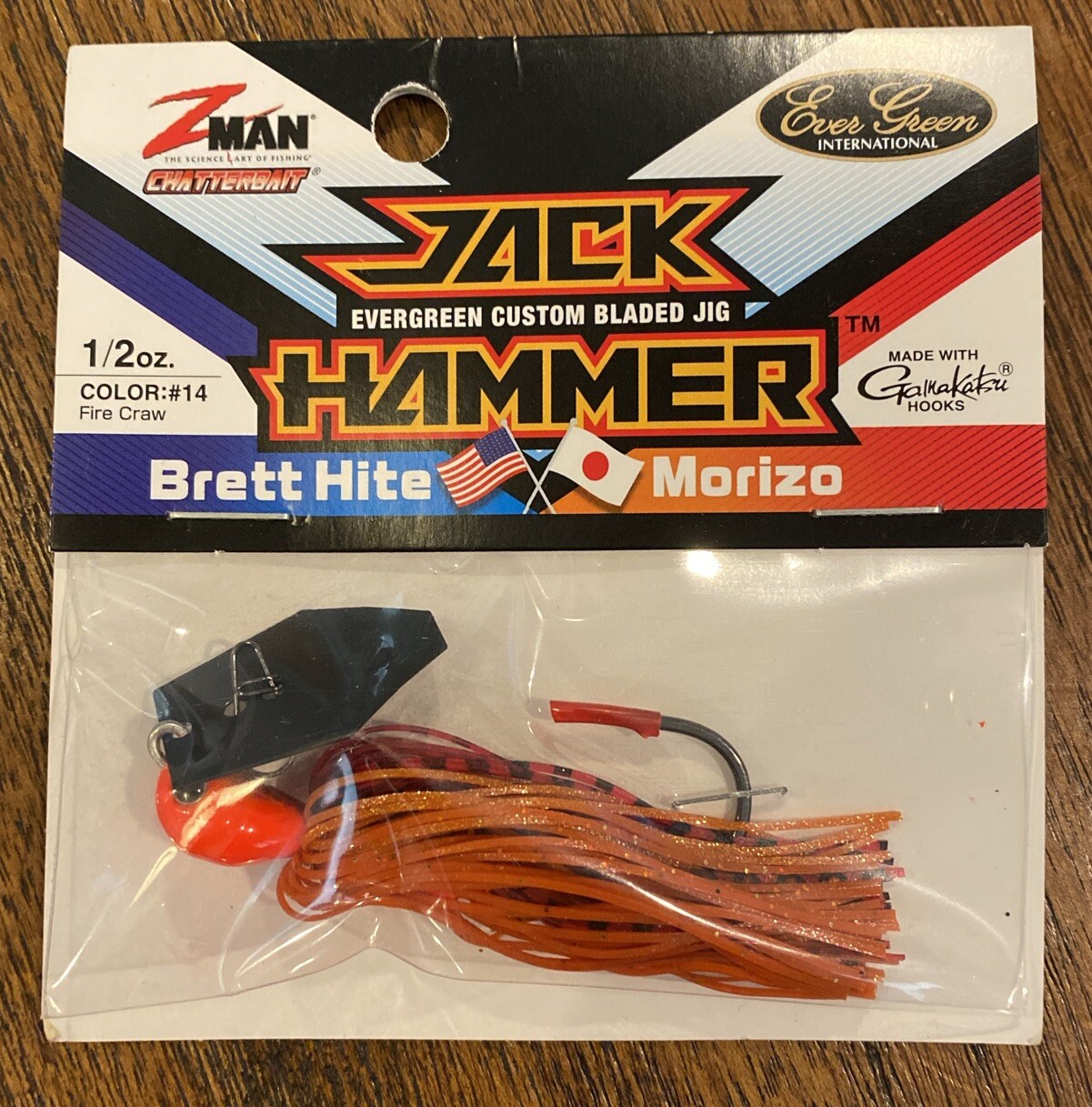 Z-Man/Evergreen Jack Hammer Chatterbait • 1/2oz • Fire Craw - Image 2