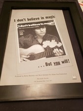 Bobby Sherman I Don't Believe In Magic Rare Original Promo Poster Ad Framed!