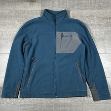 The North Face Men s M Blue Fleece Jacket Full Zip Outdoor Softshell Trim
