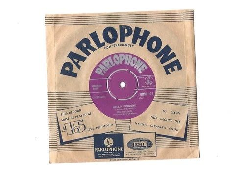 BEATLES - HELLO , GOODBYE  ULTRA RARE GREEK 45 PLAYS EX TO EX++ CONDITION