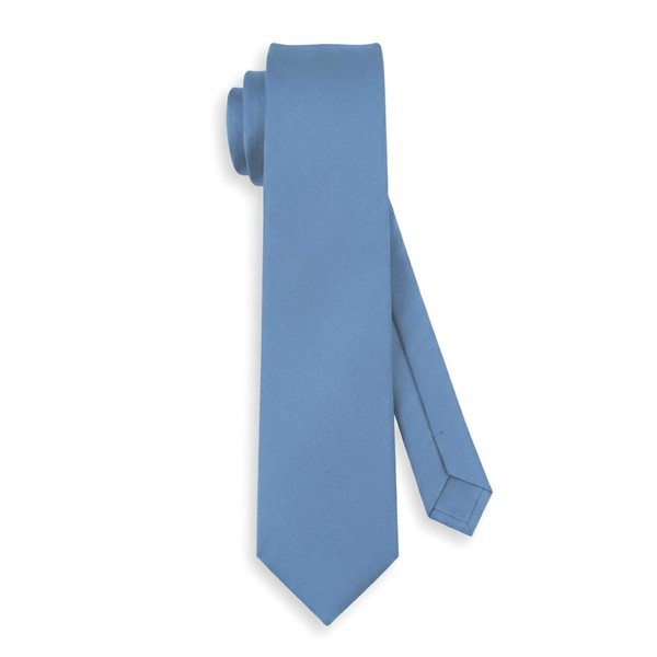 Tigertie Designer Krawatte In Capriblau Einfarbig Uni - Tie Schlips-image