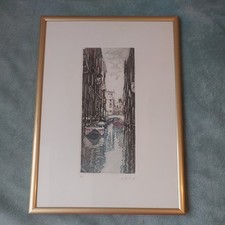 SIGNED Framed Ltd Ed Etching 1/6 Venice Italy
