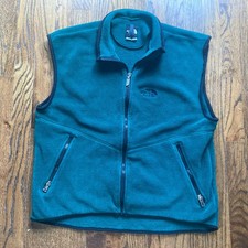 VTG 90s The North Face Vest Mens Size Medium Full Zip Fleece Green USA Made