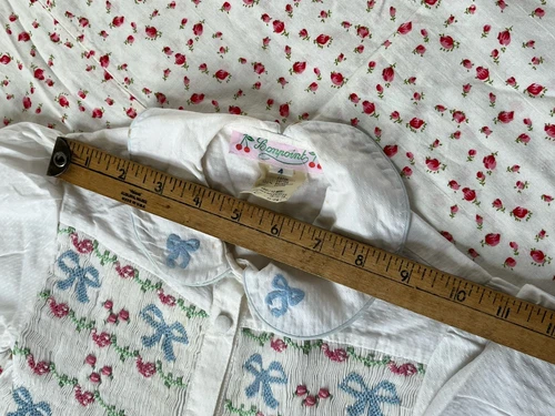 Bonpoint Baby White Cotton Dress 12 Mo Special Occasion Party - Picture 11 of 15