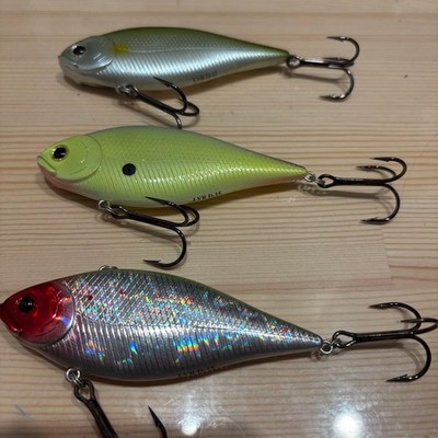 LUCKY CRAFT LVR D-15 vibration lures Lightly Used Fishing Lure Hard Set of 3