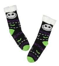 NEW Disney The Nightmare Before Christmas Non-Slip Fluffy Slipper Socks SZ 5-10