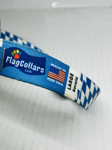 FlagCollars Bavaria Made In The USA  Blue & White Plastic Heavy Duty Clip
