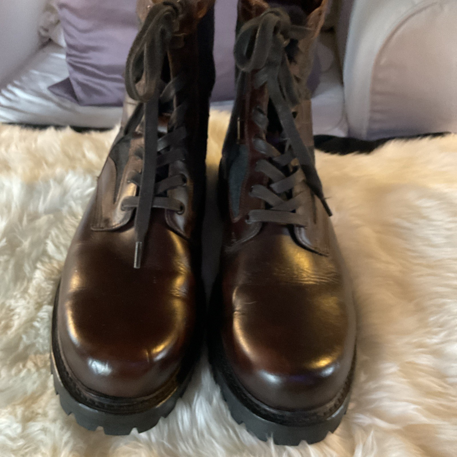 Frye Trench Boots Leather Combat Boots Men’s Size 12-image