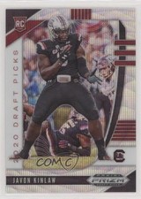2020 Panini Prizm Draft Picks Rookies Blue Wave 206/299 Javon Kinlaw #161 0t2