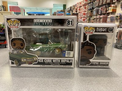 Funko Pop Rides 81 Ice Cube Impala Lowrider & 2PAC Tupac 446 California Love Lot