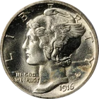 1916-S Mercury Dime PCGS MS66 Blazing White Gem Strong Strike