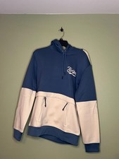 Zoo York Blue Stone Off White Colorblock Pullover Hoodie Small Skate Streetwear